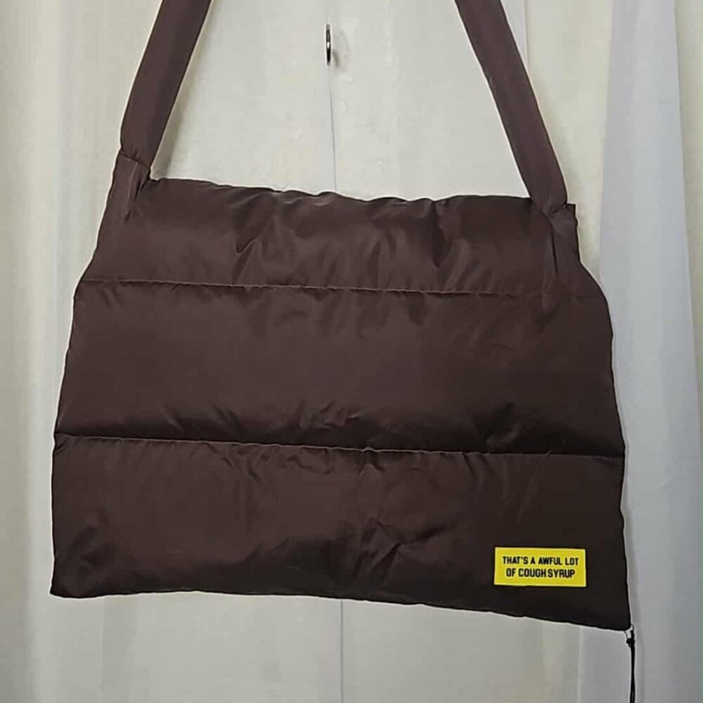 That’s a Awful Lot of Cough Syrup Puffer Messenger Bag Brand New W/tags